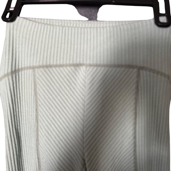 Out From Under XS Ribbed Flare Pants Sage Green Polyester/Viscose Blend Lightwei - Picture 3 of 6